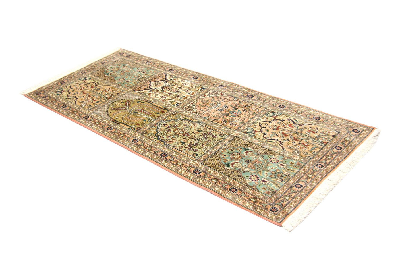 カシミールシルク 絨毯 183x77cm - オリエンタル絨毯
