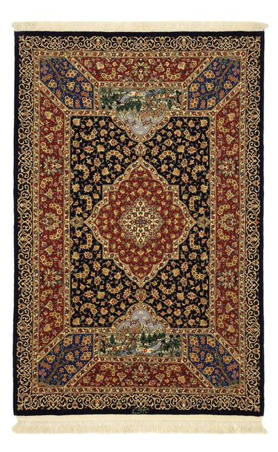 ゴム 絨毯 100x154cm - ペルシャ絨毯