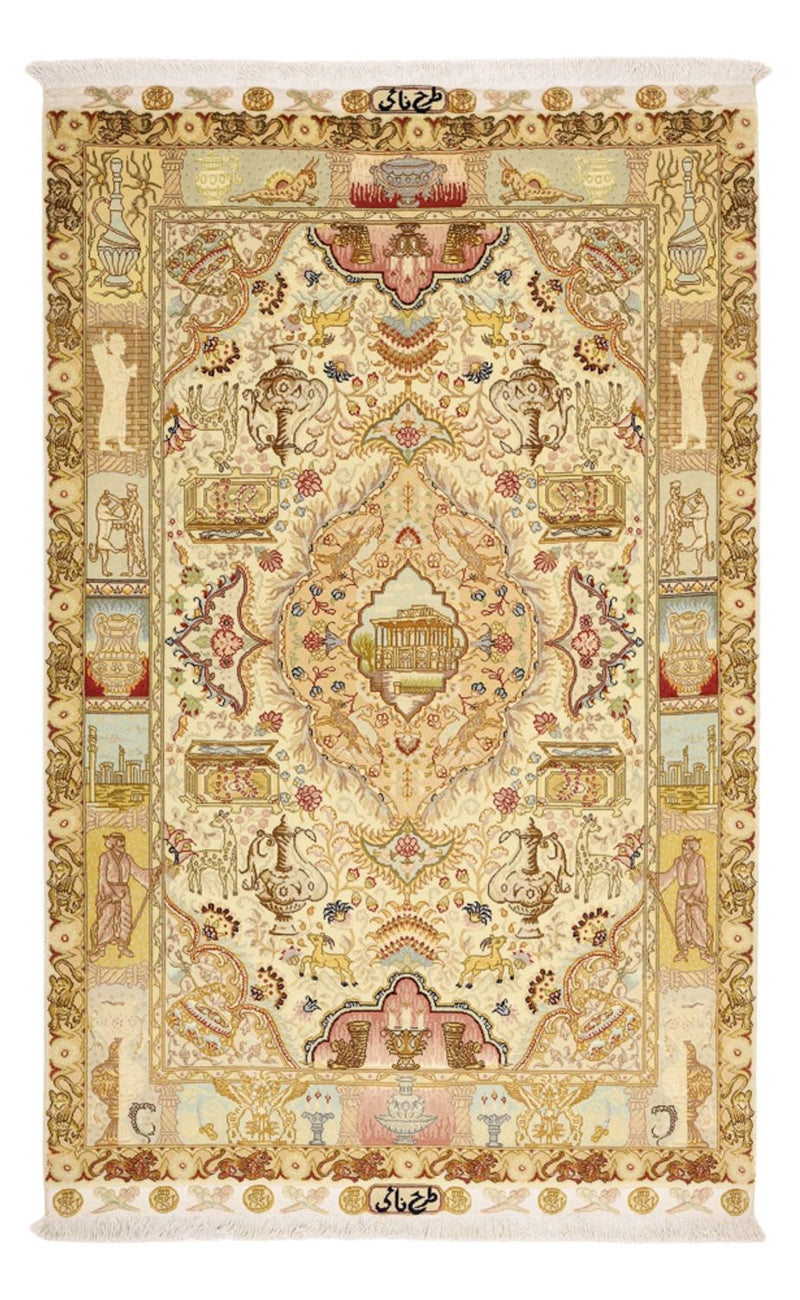 タブリーズ - 50 Raj 絨毯 160x101cm - ペルシャ絨毯