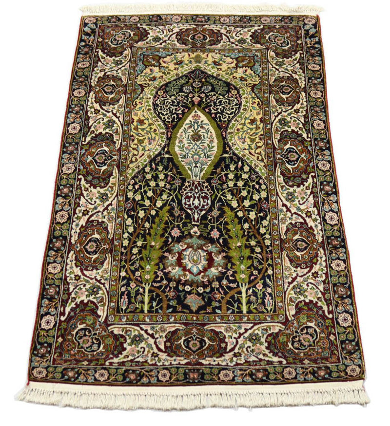 カシミールシルク 絨毯 152x98cm - オリエンタル絨毯