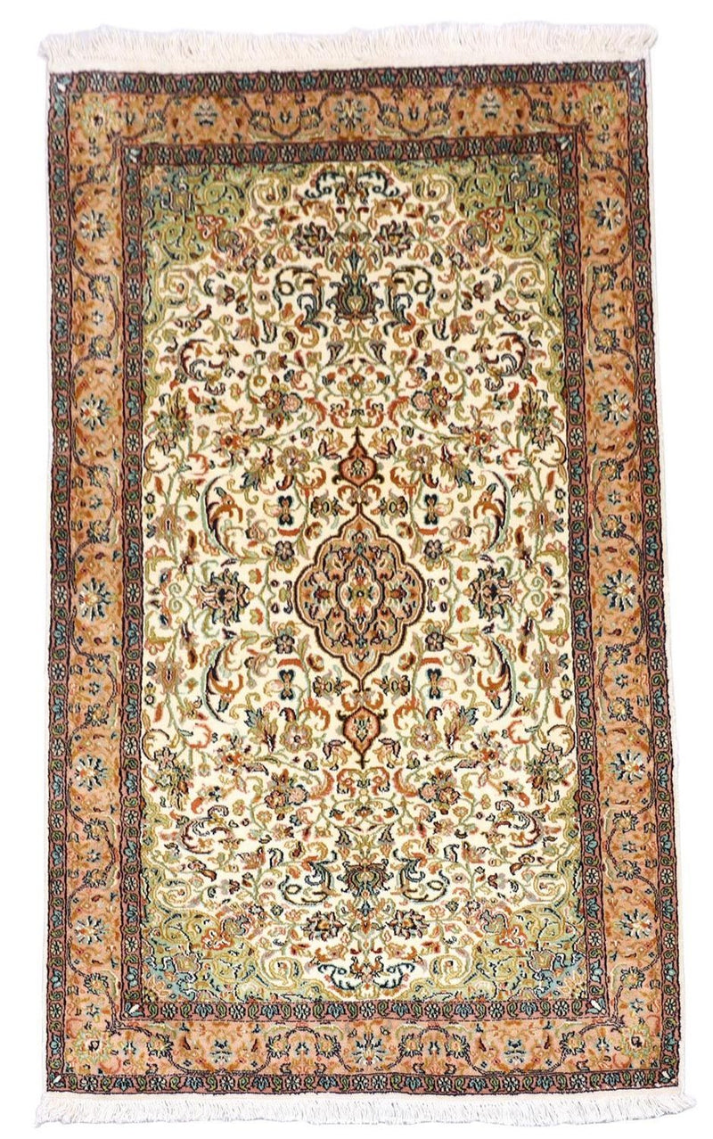 カシミールシルク 絨毯 155x99cm - オリエンタル絨毯