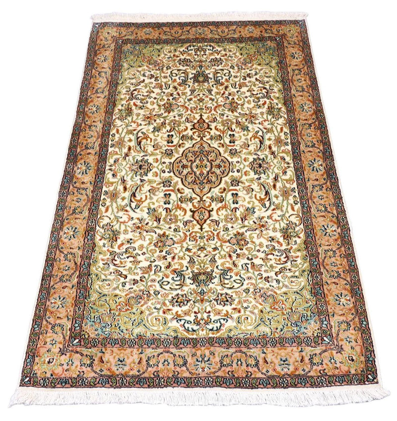 カシミールシルク 絨毯 155x99cm - オリエンタル絨毯