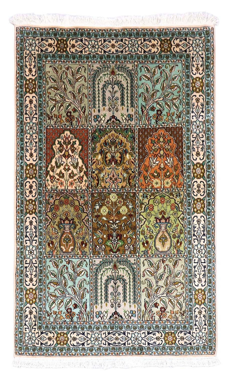 カシミールシルク 絨毯 151x95cm - オリエンタル絨毯