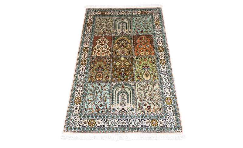 カシミールシルク 絨毯 151x95cm - オリエンタル絨毯