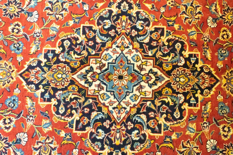 カシャーン 絨毯 382x270cm - ペルシャ絨毯