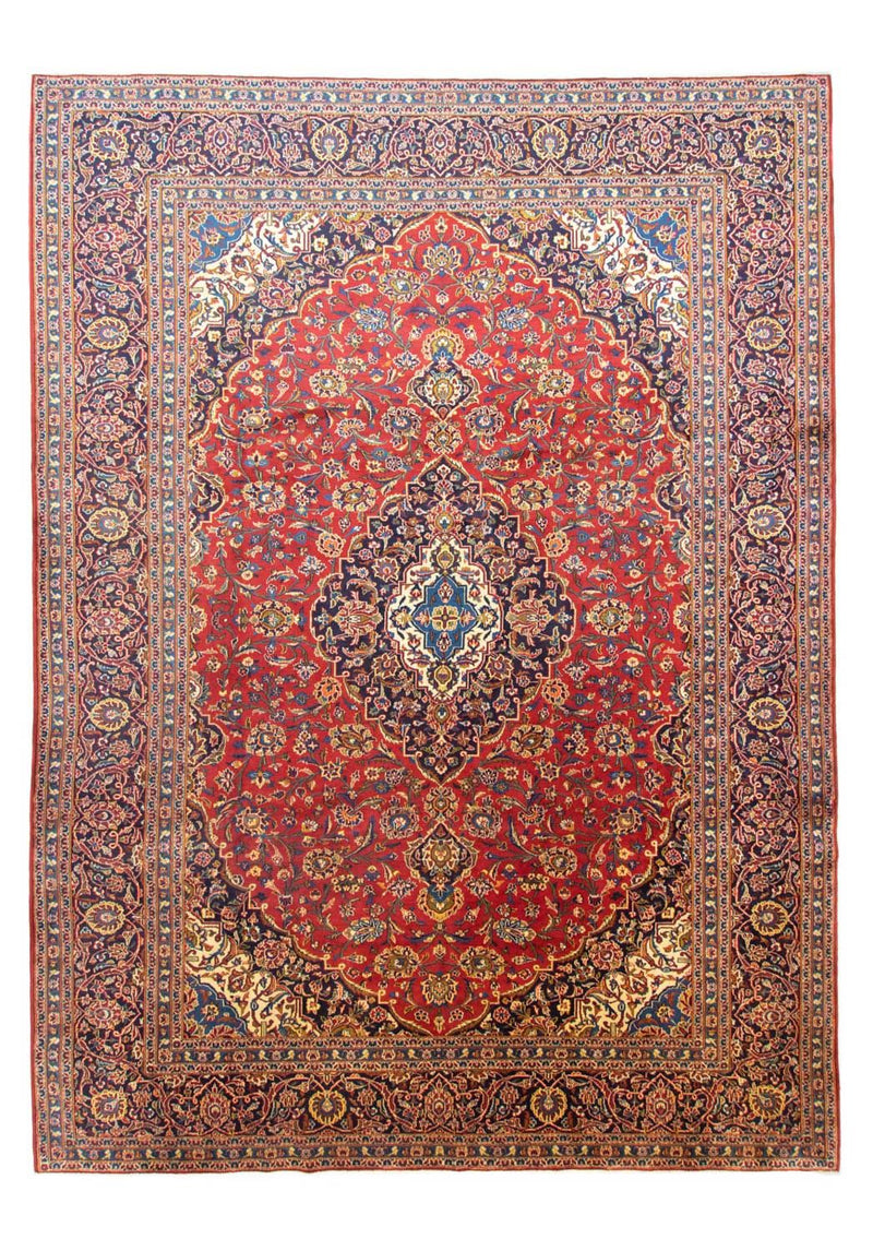 カシャーン 絨毯 417x304cm - ペルシャ絨毯