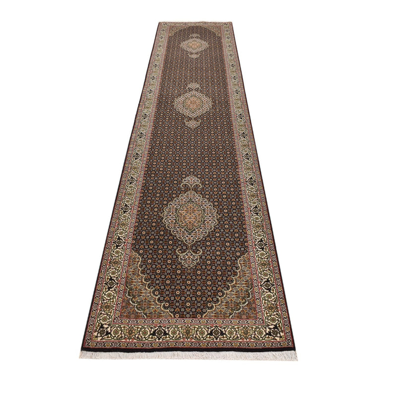 タブリーズ - 50 Raj 絨毯 393x82cm - ペルシャ絨毯