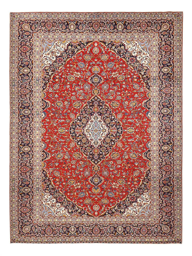 カシャーン 絨毯 395x295cm - ペルシャ絨毯