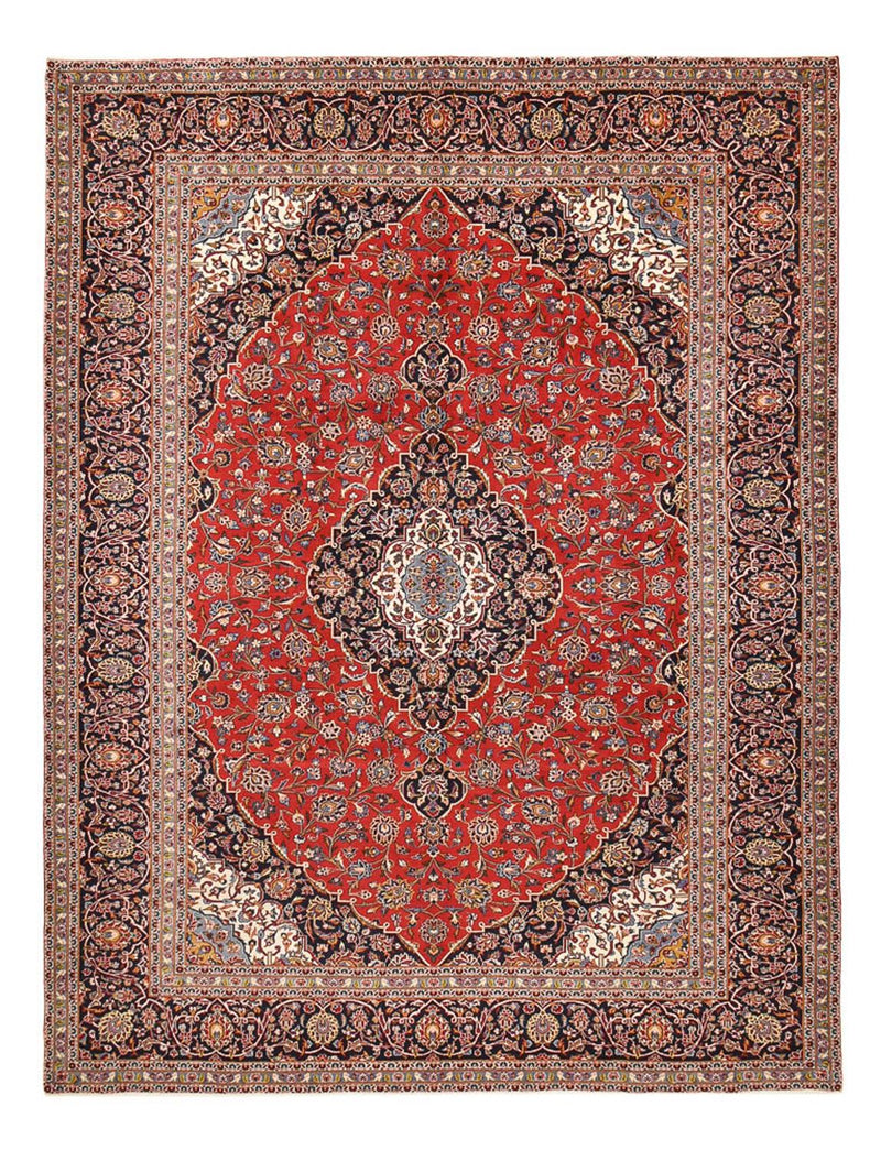 カシャーン 絨毯 395x297cm - ペルシャ絨毯