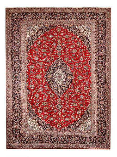 カシャーン 絨毯 393x294cm - ペルシャ絨毯