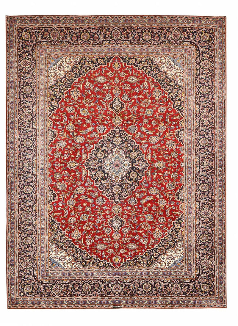 カシャーン 絨毯 395x296cm - ペルシャ絨毯