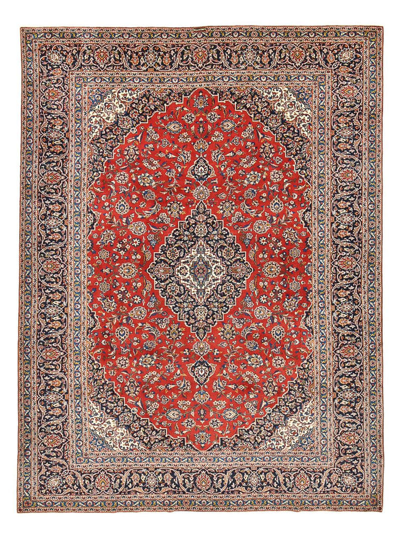 カシャーン 絨毯 397x297cm - ペルシャ絨毯