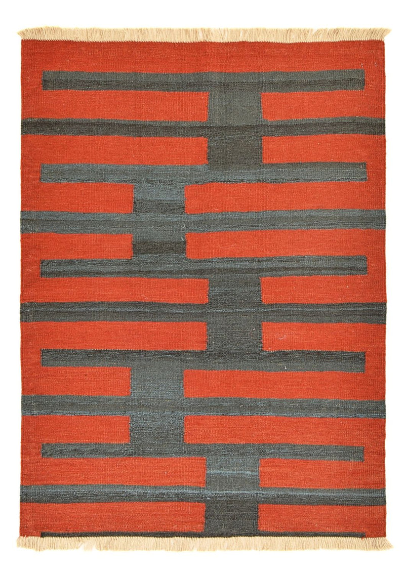 キリム モダン 絨毯 144x107cm - ウールラグ