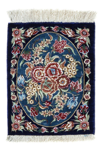 ゴム - シルク 絨毯 28x40cm - ペルシャ絨毯