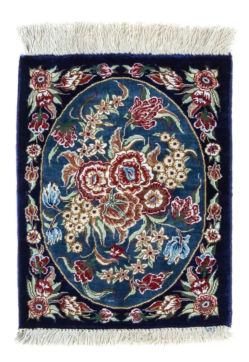 ゴム - シルク 絨毯 40x28cm - ペルシャ絨毯
