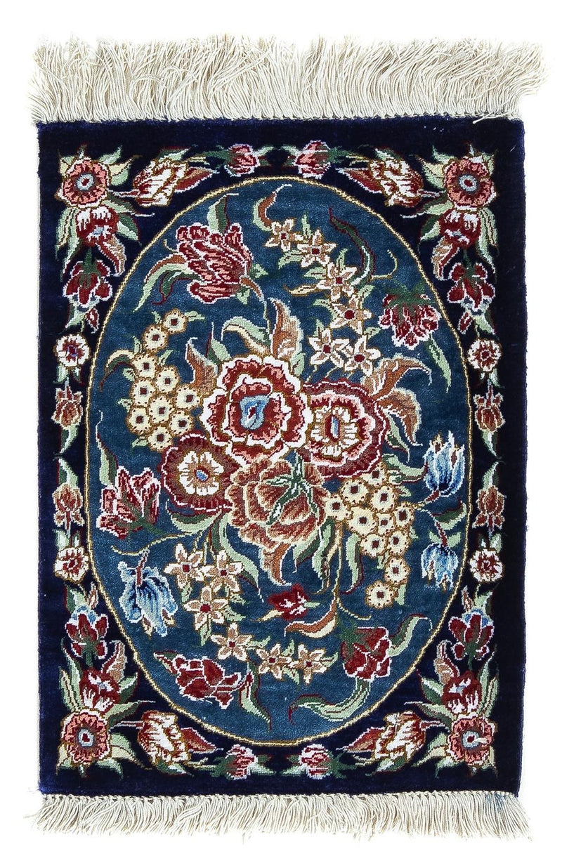 ゴム - シルク 絨毯 40x28cm - ペルシャ絨毯