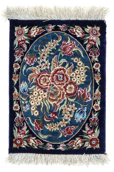 ゴム - シルク 絨毯 28x40cm - ペルシャ絨毯