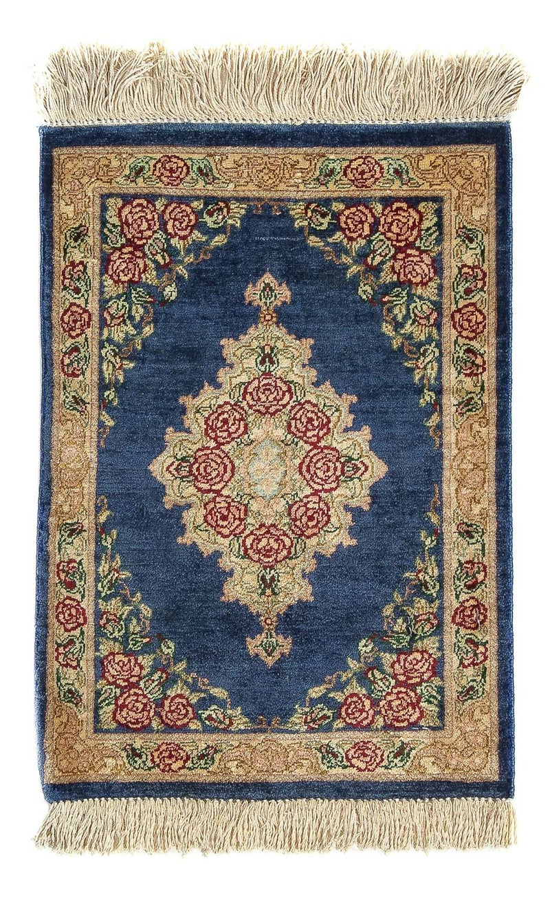 ゴム - シルク 絨毯 40x28cm - ペルシャ絨毯