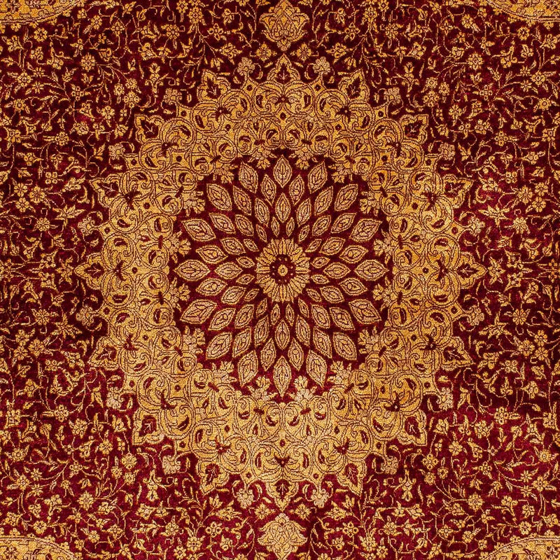 ゴム - シルク 絨毯 188x130cm - ペルシャ絨毯