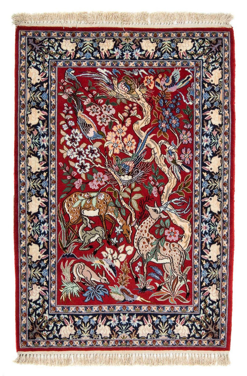 イスファハン 絨毯 105x70cm - ペルシャ絨毯
