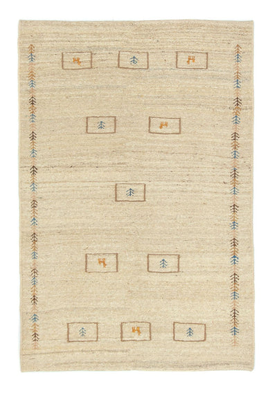 ペルシャギャベ 絨毯 113x166cm - ペルシャウールラグ