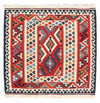 キリム ファルス 絨毯 105x108cm - レッド – product image