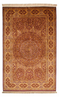 ゴム - シルク 絨毯 216x132cm - ペルシャ絨毯 – product image