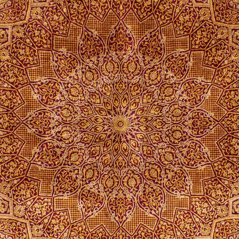 ゴム - シルク 絨毯 216x132cm - ペルシャ絨毯