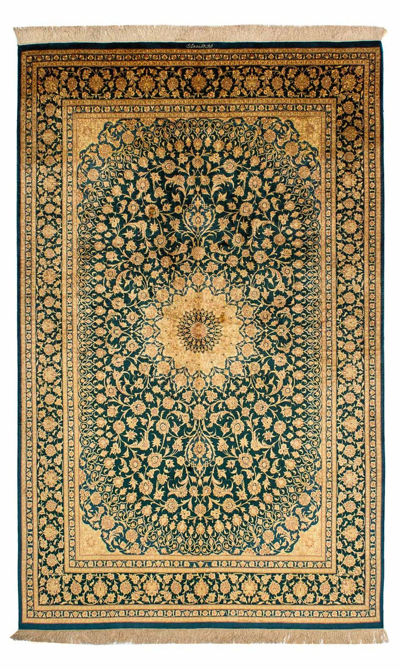 ゴム - シルク 絨毯 216x132cm - ペルシャ絨毯