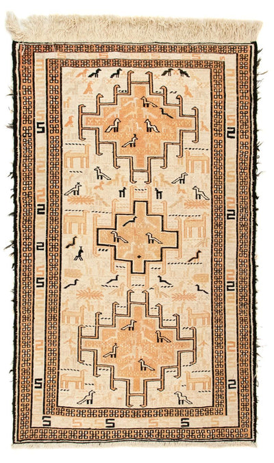 キリム シルク 絨毯 65x101cm