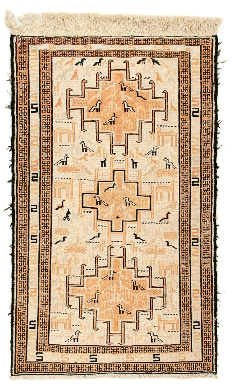 キリム シルク 絨毯 101x65cm
