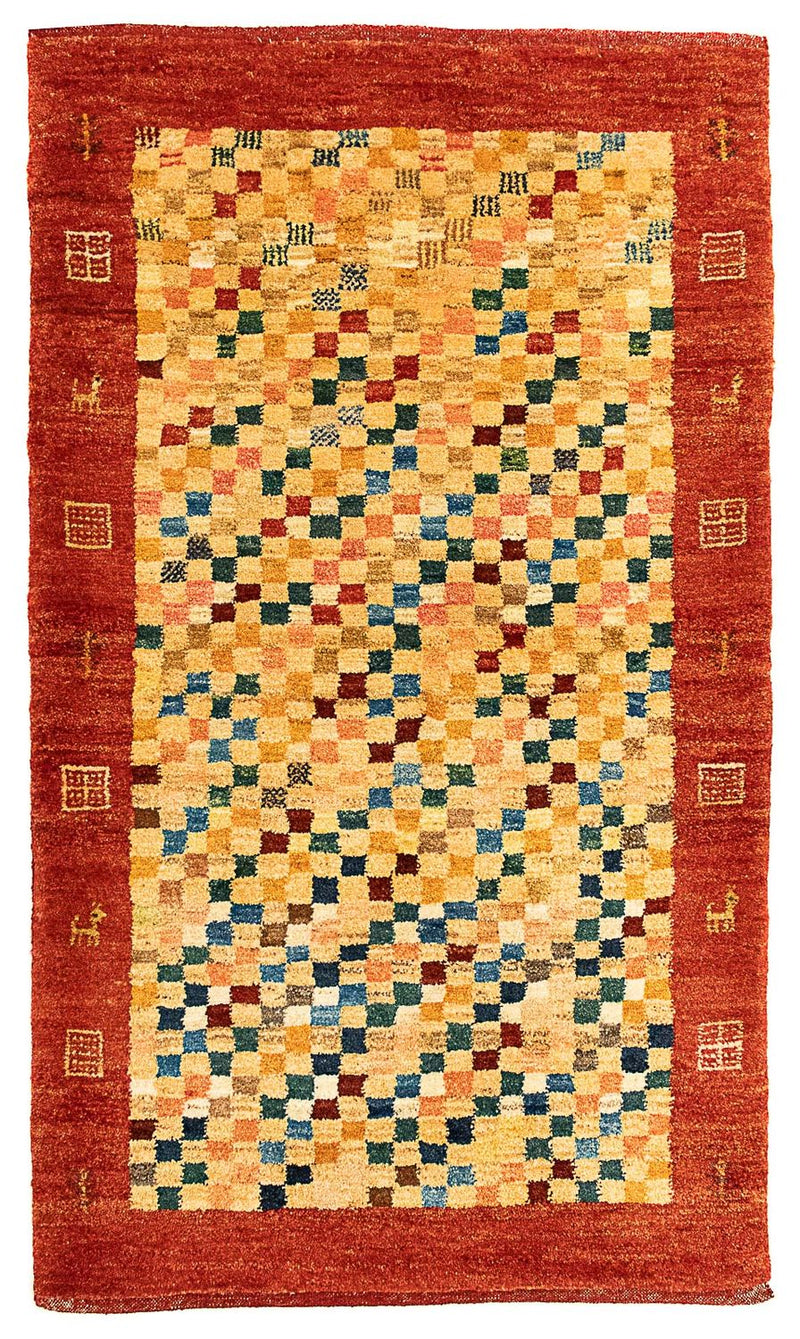 ペルシャギャベ 絨毯 139x78cm - ペルシャウールラグ
