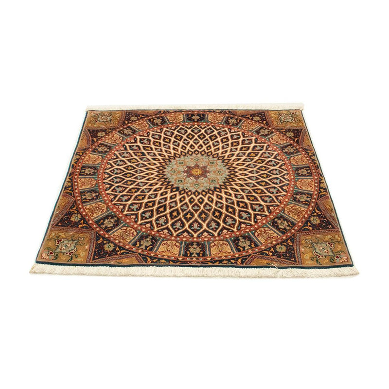 タブリーズ - 50 Raj 絨毯 100x100cm - ペルシャ絨毯