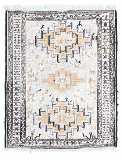 キリム シルク 絨毯 71x95cm