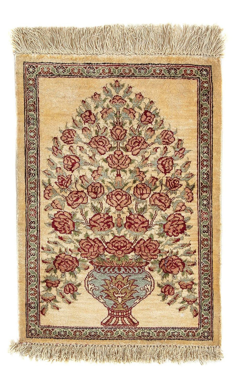 ゴム - シルク 絨毯 41x31cm - ペルシャ絨毯