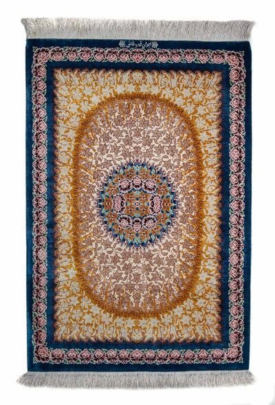 ゴム - シルク 絨毯 60x93cm - ペルシャ絨毯