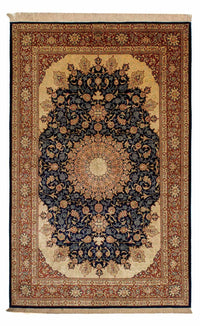 ゴム - シルク 絨毯 216x132cm - オリエンタル絨毯 – product image