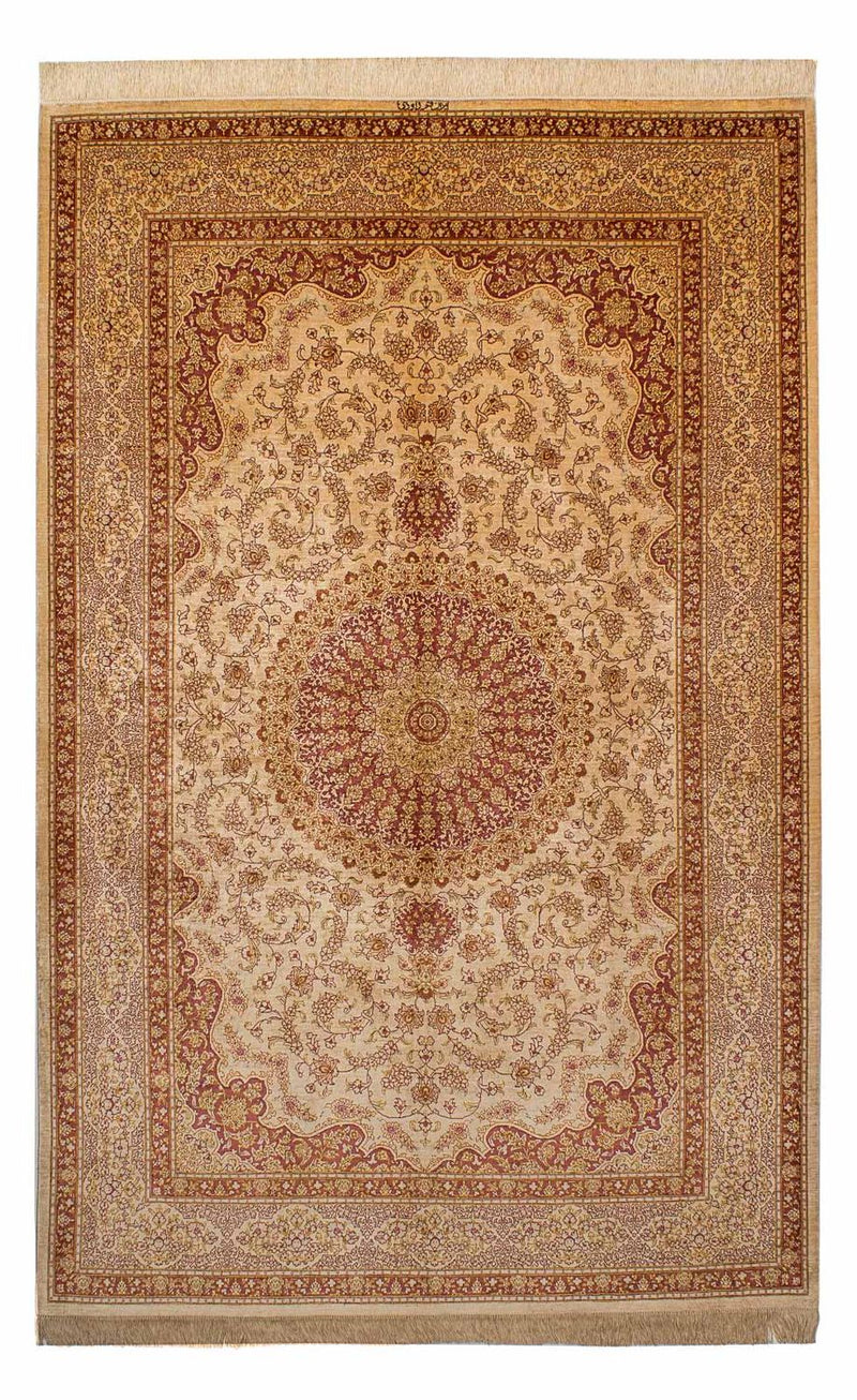ゴム - シルク 絨毯 237x154cm - ペルシャ絨毯