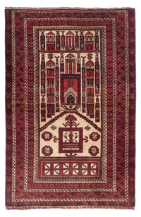 バルーチ絨毯 138x89cm - オリエンタル絨毯 – product image