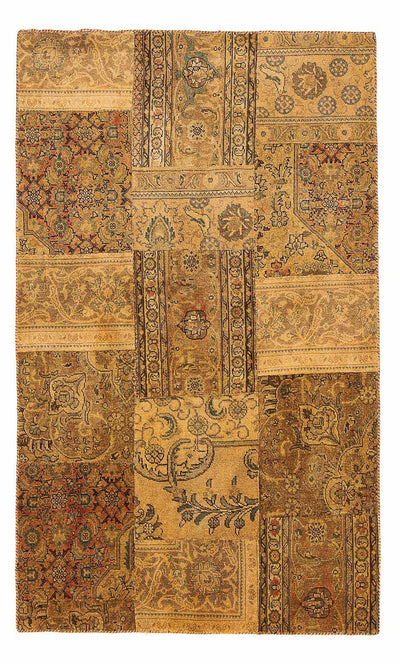 パッチワーク絨毯 131x205cm - ペルシャウールラグ