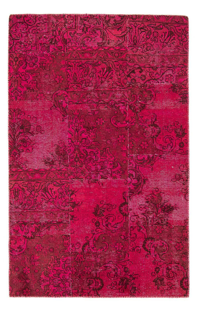 パッチワーク絨毯 202x127cm - ペルシャウールラグ