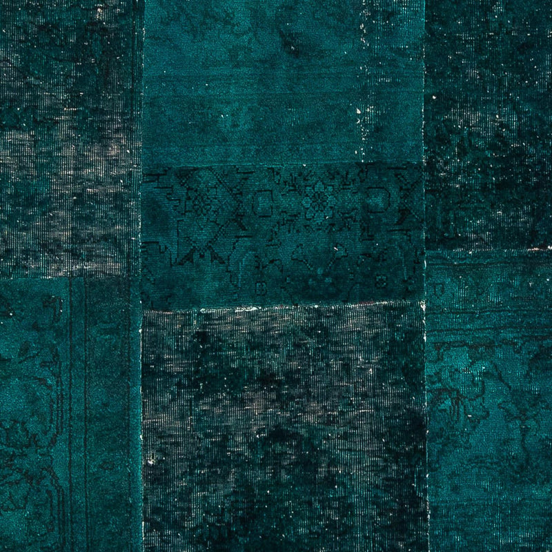 パッチワーク絨毯 205x131cm - ペルシャウールラグ