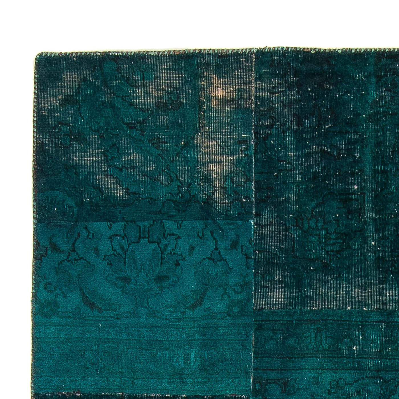 パッチワーク絨毯 205x131cm - ペルシャウールラグ