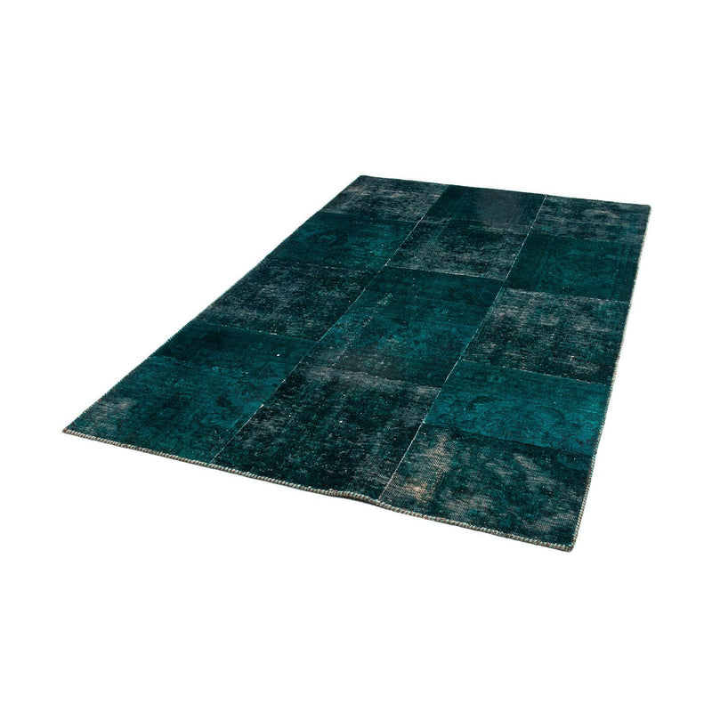 パッチワーク絨毯 205x131cm - ペルシャウールラグ