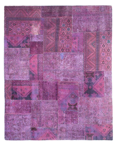 パッチワーク絨毯 240x307cm - ペルシャウールラグ