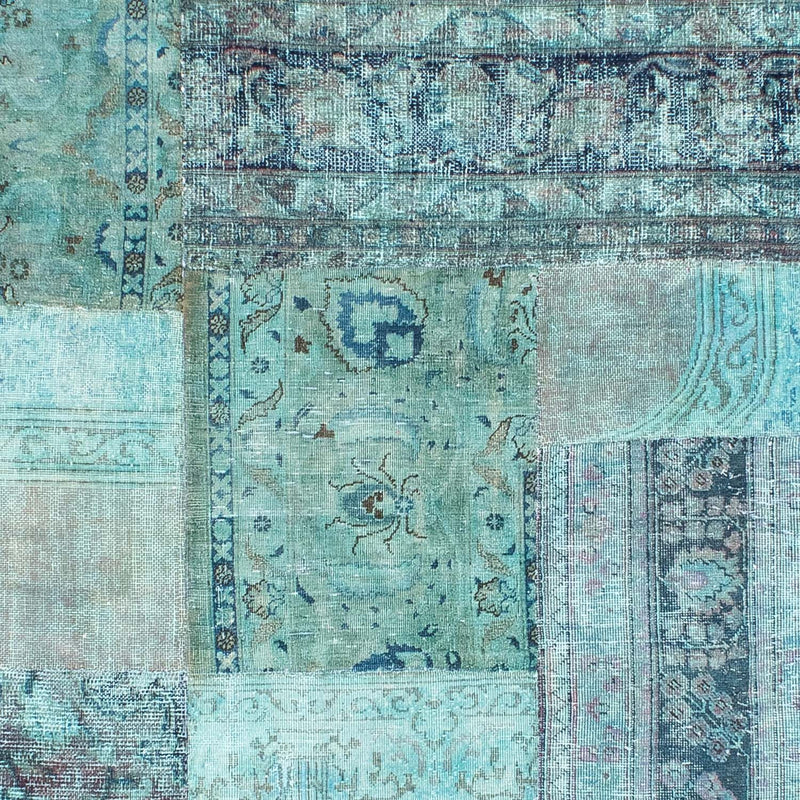 パッチワーク絨毯 299x238cm - ペルシャウールラグ