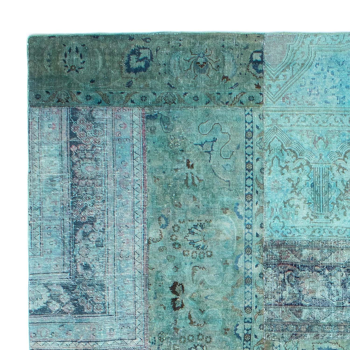 パッチワーク絨毯 299x238cm - ペルシャウールラグ