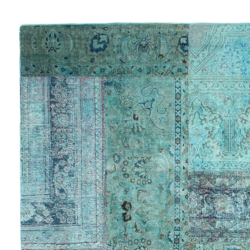 パッチワーク絨毯 299x238cm - ペルシャウールラグ
