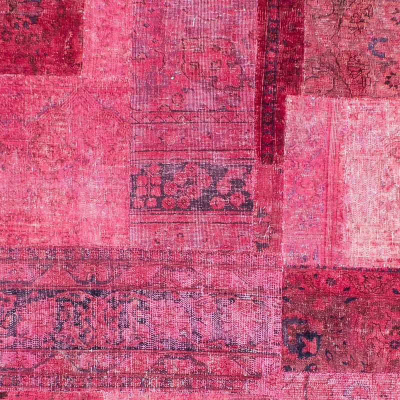 パッチワーク絨毯 291x232cm - ペルシャウールラグ