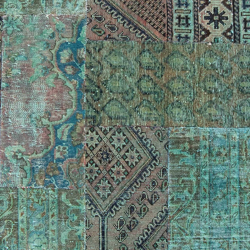 パッチワーク絨毯 234x150cm - ウールラグ